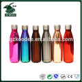 2017 stainless steel water bottle double wall cola shaped water bottle
